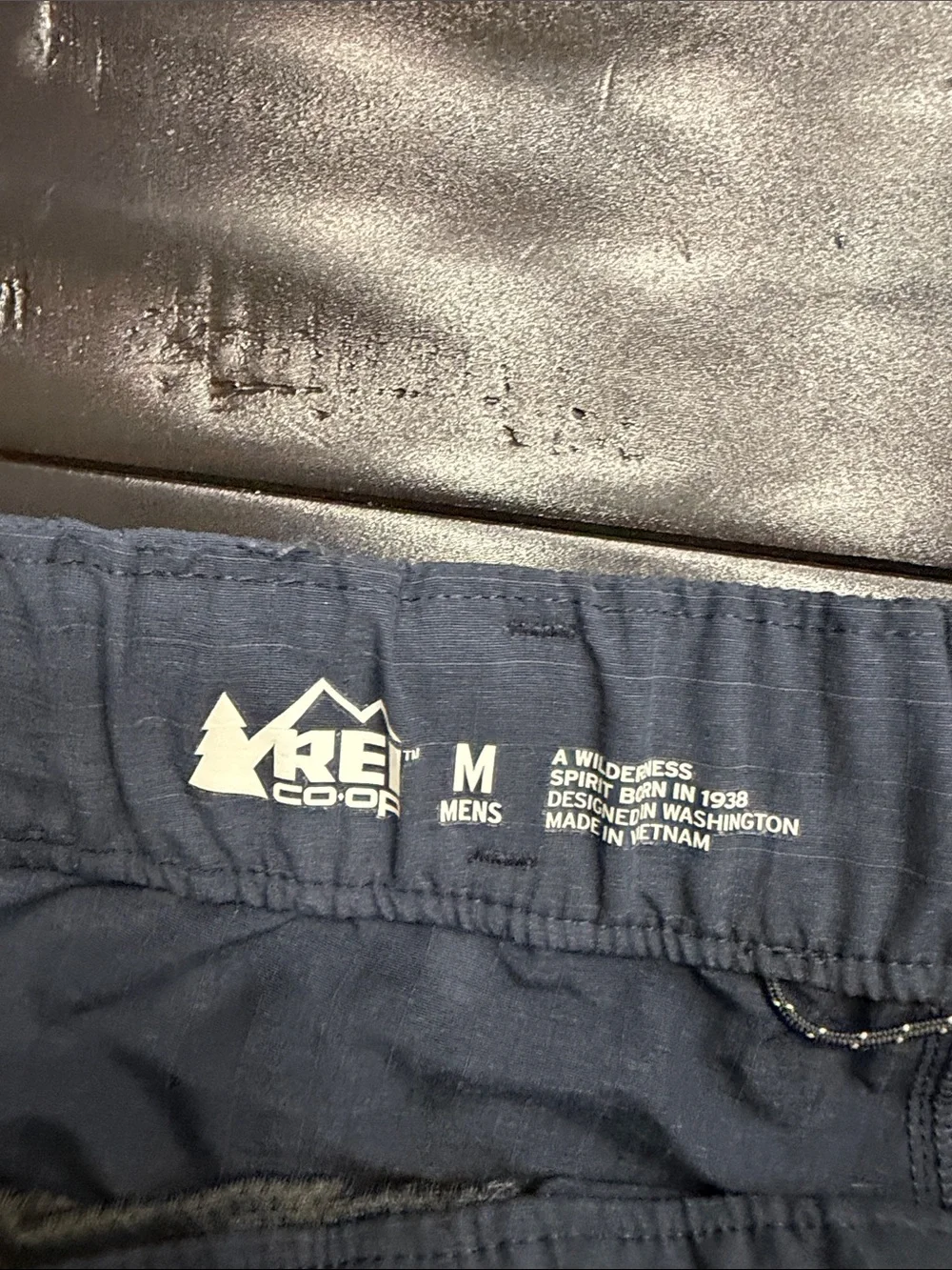 Men's Slate Blue Hybrid Shorts with Elastic Drawcord and Pockets